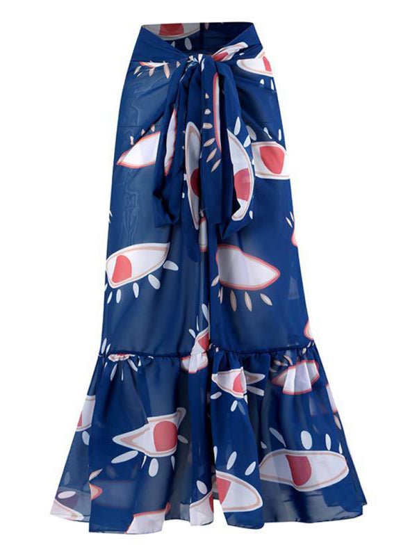 New Holiday Devil's Eye Print Beach Skirt - SharpDuds