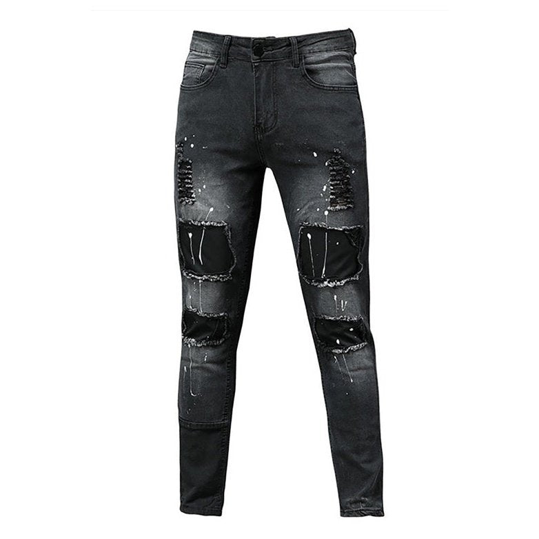 New Mid Waist Ripped Slim Jeans - www.SharpDuds.com