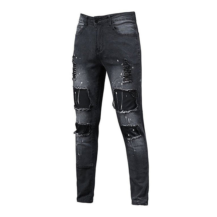 New Mid Waist Ripped Slim Jeans - www.SharpDuds.com