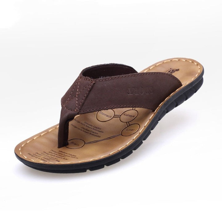 New Summer Leather Beach Sandals - www.SharpDuds.com