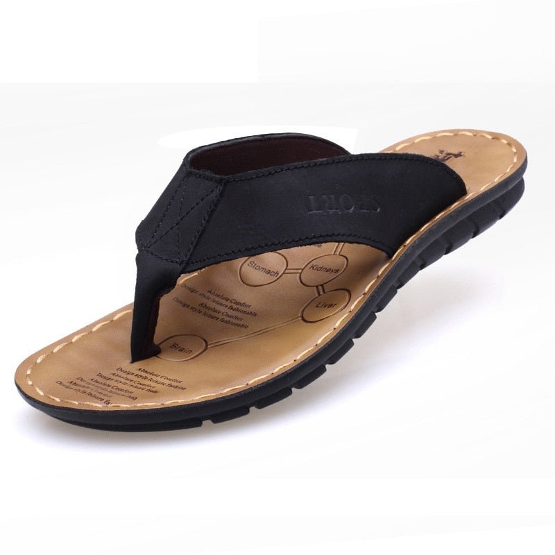 New Summer Leather Beach Sandals - www.SharpDuds.com