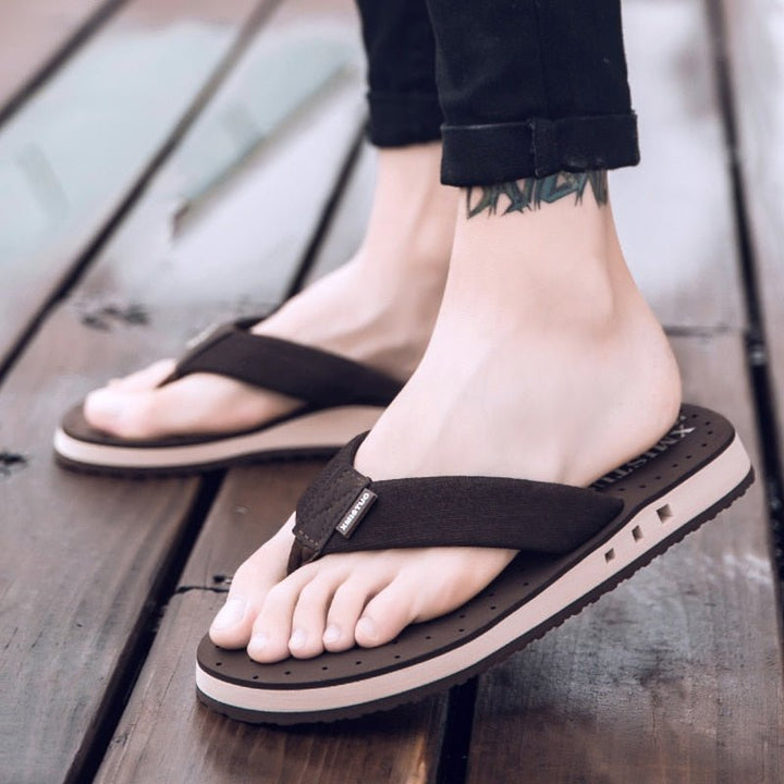 New Summer Youth Men Thick-Soled Toe Sandals - www.SharpDuds.com