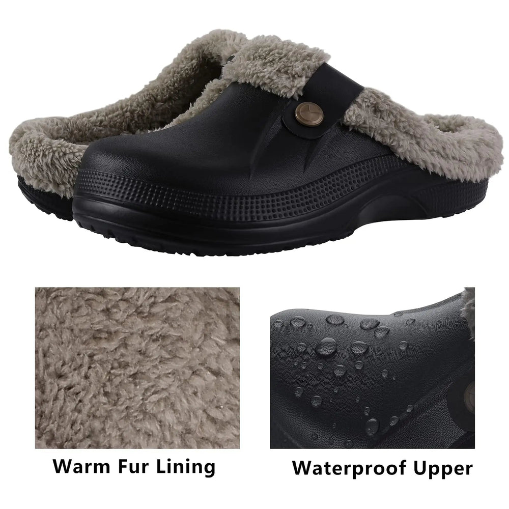 Outdoor Waterproof Soft Plush Slippers - www.SharpDuds.com