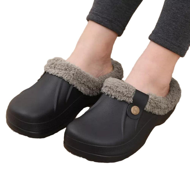 Outdoor Waterproof Soft Plush Slippers - www.SharpDuds.com