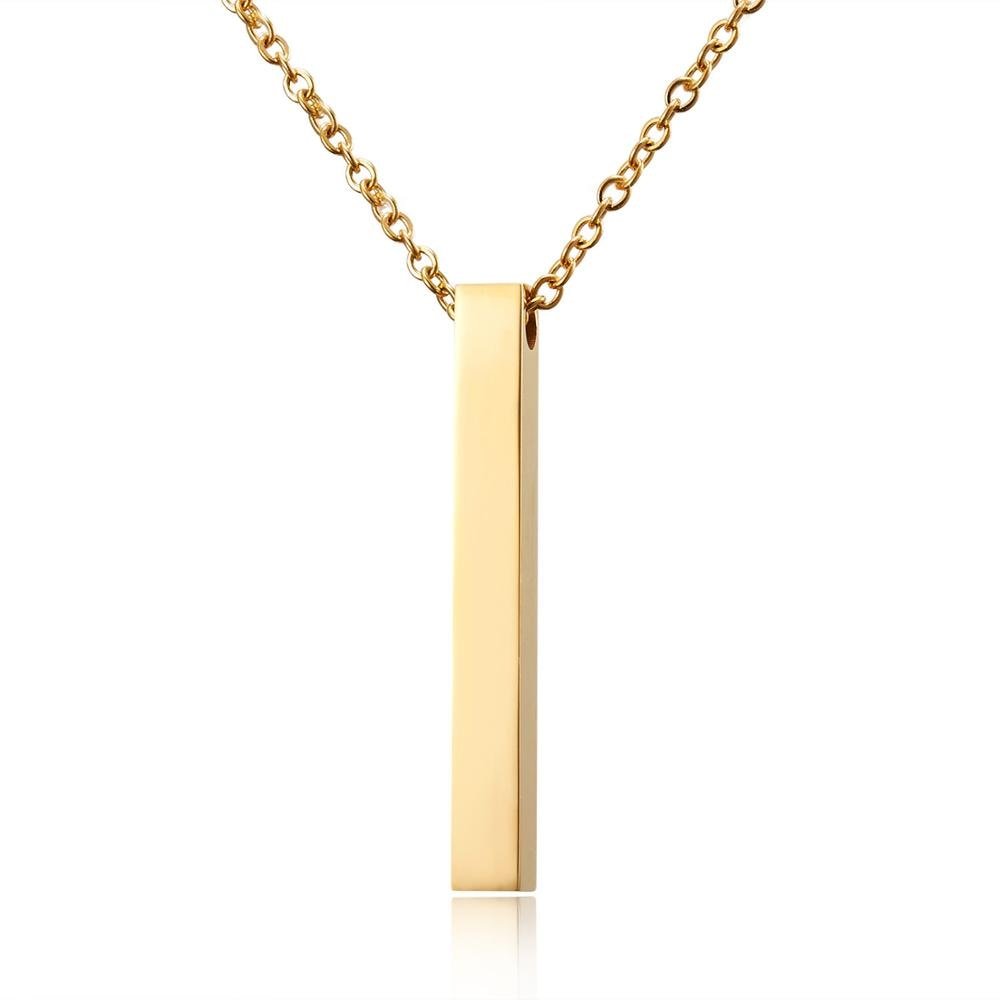 Personalized Square Bar Necklace - www.SharpDuds.com