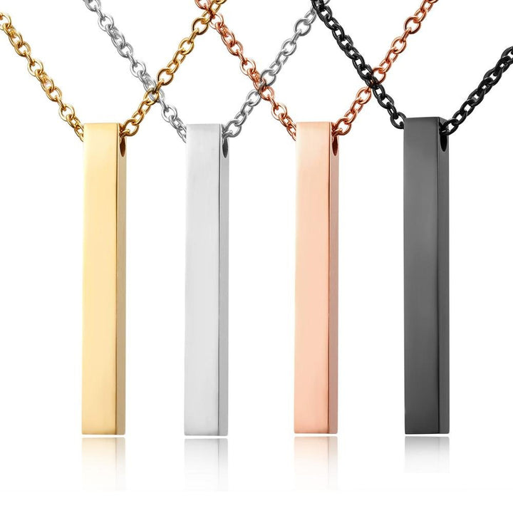 Personalized Square Bar Necklace - www.SharpDuds.com