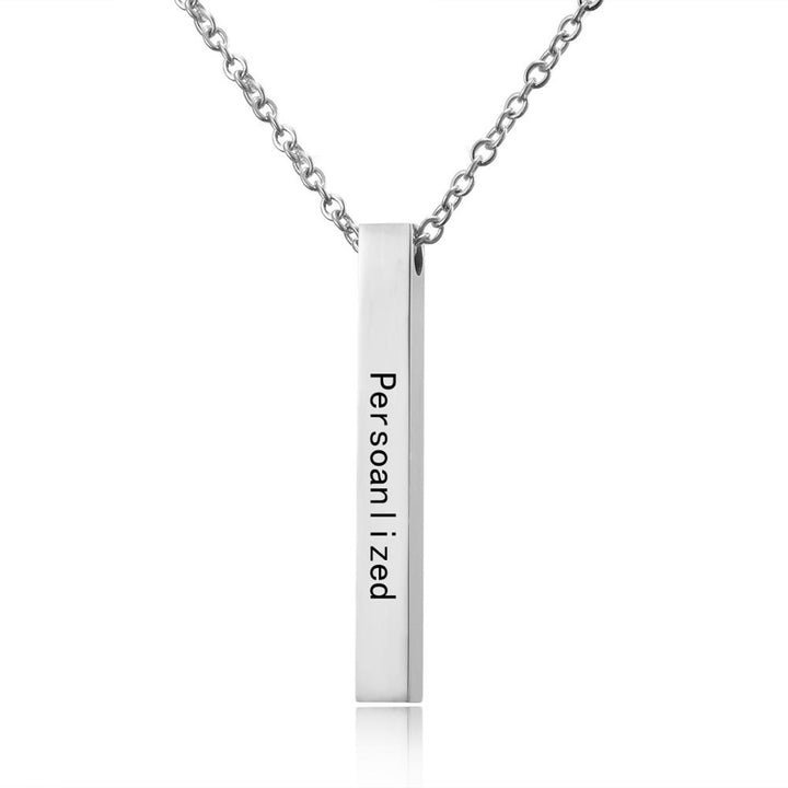 Personalized Square Bar Necklace - www.SharpDuds.com