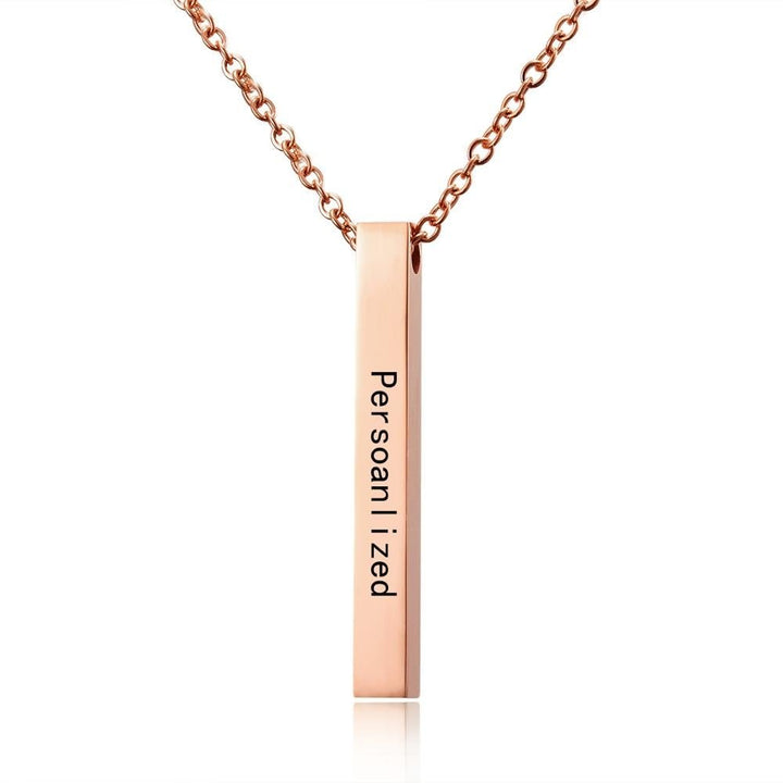 Personalized Square Bar Necklace - www.SharpDuds.com