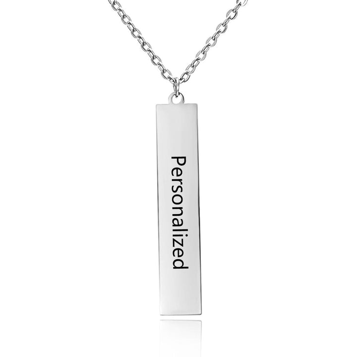 Personalized Square Bar Necklace - www.SharpDuds.com