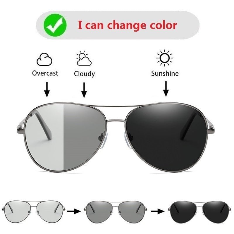 Photochromic Polarized Sunglasses For Men - www.SharpDuds.com