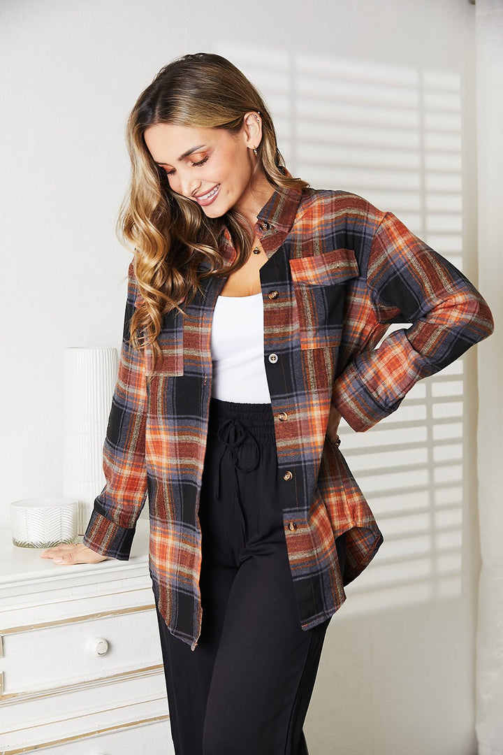 Plaid Dropped Shoulder Shirt - SharpDuds