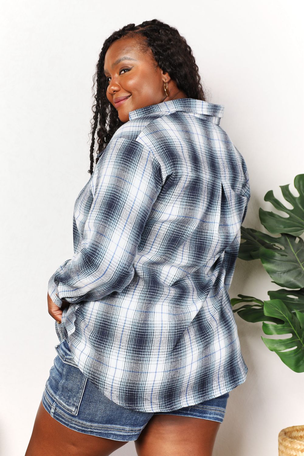 Plaid Dropped Shoulder Shirt - SharpDuds