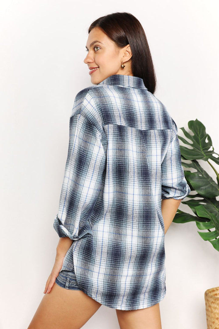 Plaid Dropped Shoulder Shirt - SharpDuds