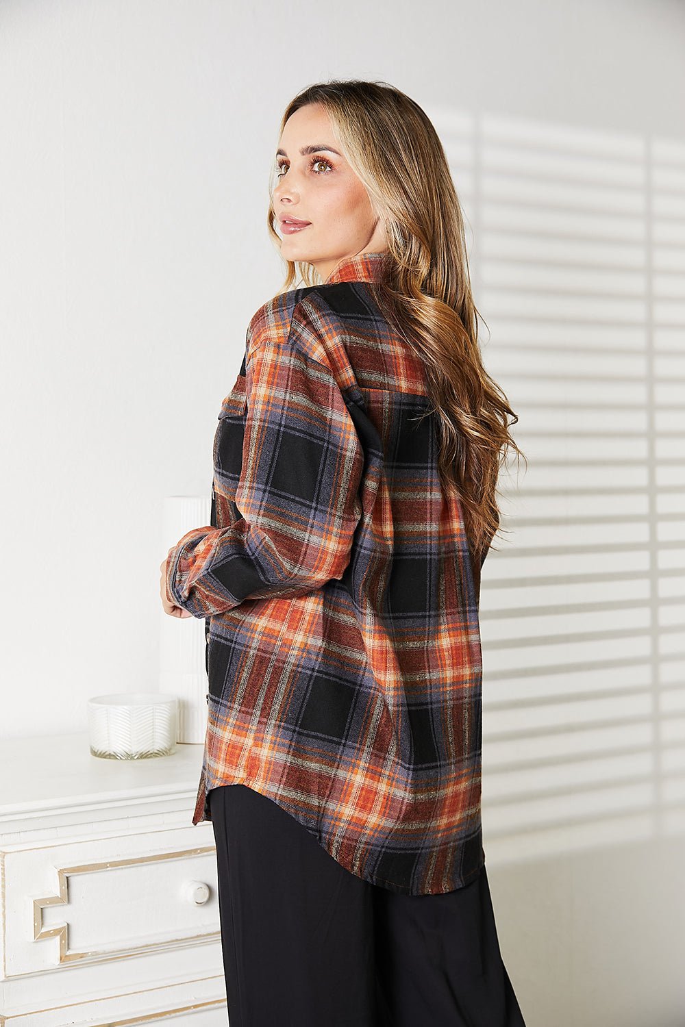 Plaid Dropped Shoulder Shirt - SharpDuds