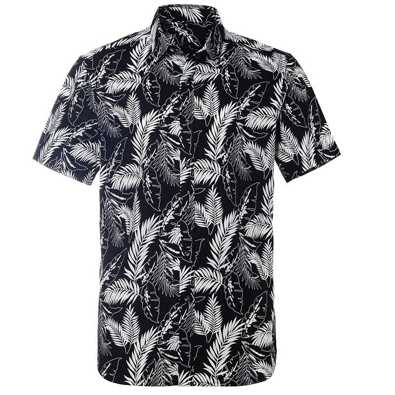 Printed Floral Short-Sleeved Shirt - www.SharpDuds.com