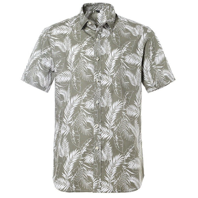 Printed Floral Short-Sleeved Shirt - www.SharpDuds.com