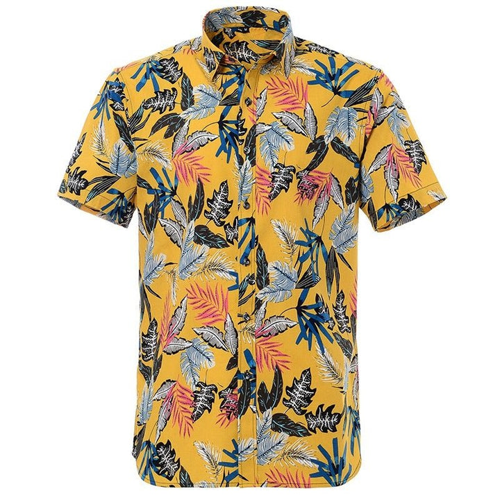 Printed Floral Short-Sleeved Shirt - www.SharpDuds.com