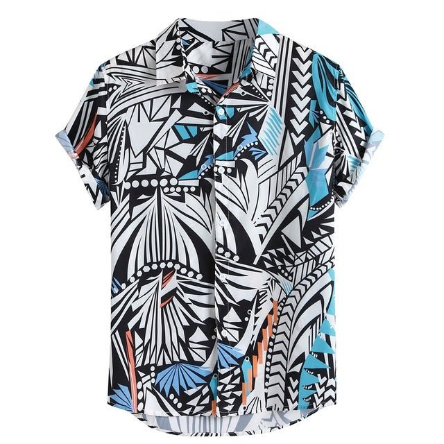 Printed Graffiti Lapel Shirt - www.SharpDuds.com