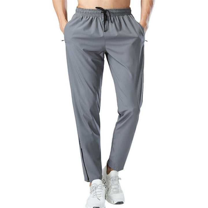 Quick-drying breathable fitness drawstring casual side zipper trousers - www.SharpDuds.com