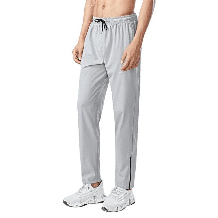 Quick-drying breathable fitness drawstring casual side zipper trousers - www.SharpDuds.com