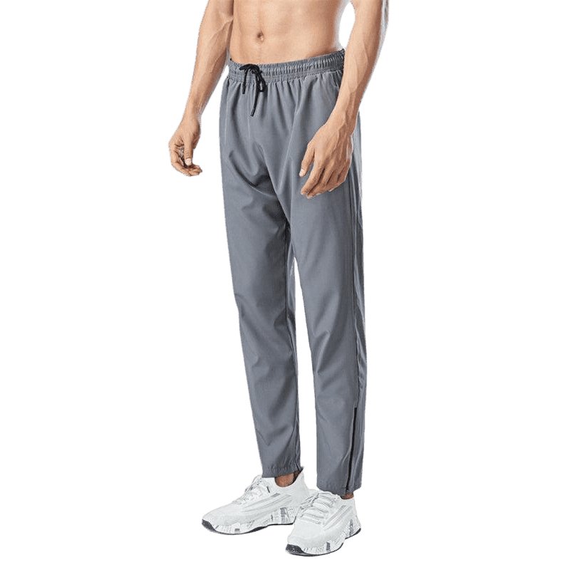 Quick-drying breathable fitness drawstring casual side zipper trousers - www.SharpDuds.com