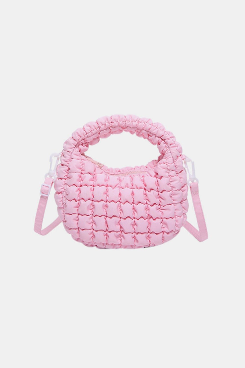 Quilted Puffy Removable Strap Crossbody Bag - SharpDuds