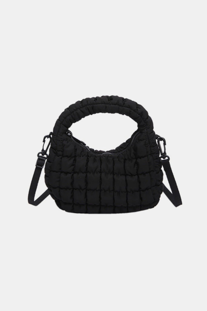 Quilted Puffy Removable Strap Crossbody Bag - SharpDuds