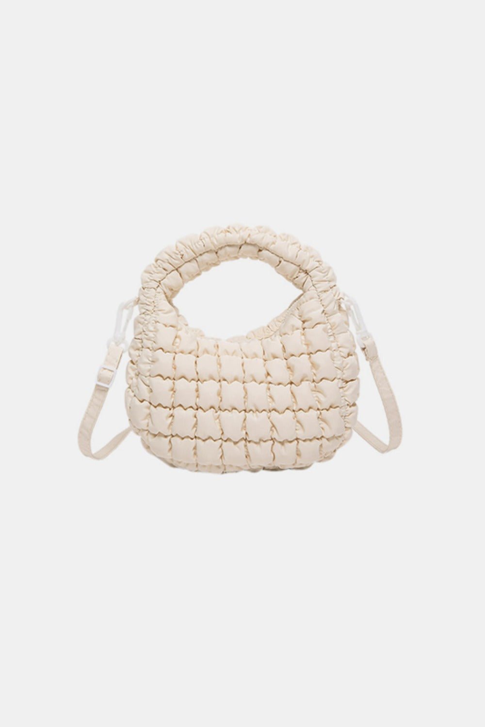 Quilted Puffy Removable Strap Crossbody Bag - SharpDuds