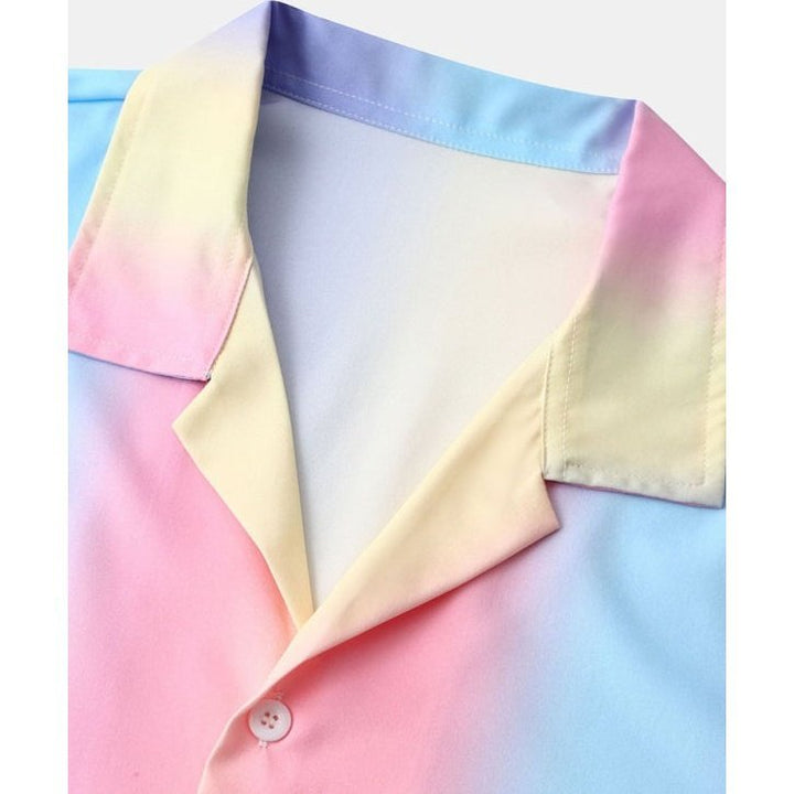 Rainbow Color Short Sleeve Shirt - www.SharpDuds.com