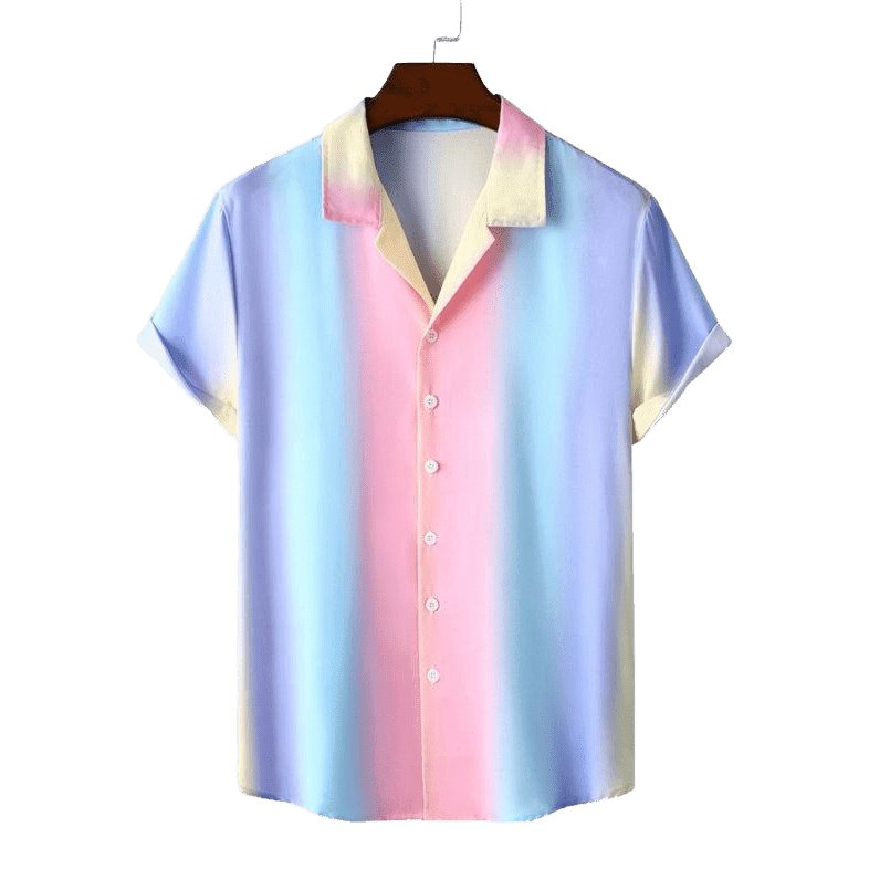 Rainbow Color Short Sleeve Shirt - www.SharpDuds.com