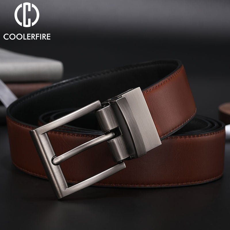 Reversible Casual Genuine Leather Belt For Men - www.SharpDuds.com