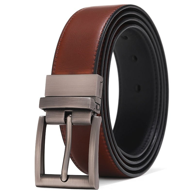 Reversible Casual Genuine Leather Belt For Men - www.SharpDuds.com