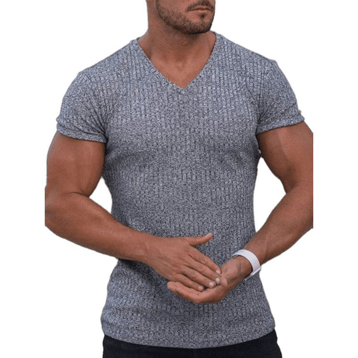 Rib V-Neck Tee - www.SharpDuds.com