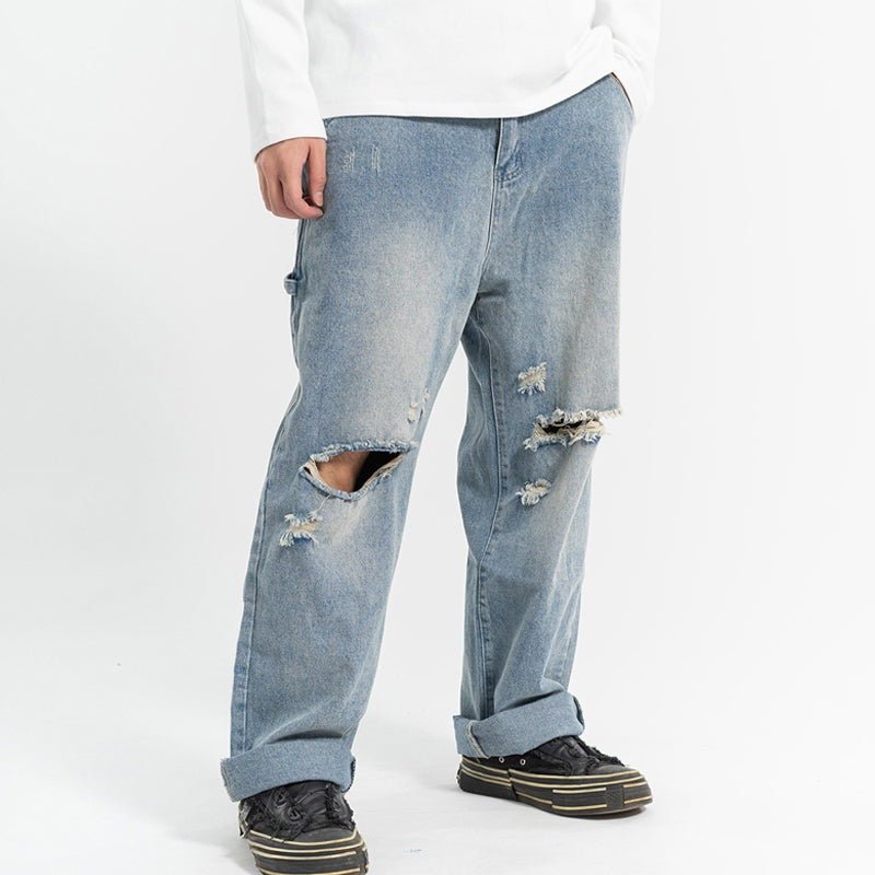 Ripped Casual All-Match Jeans For Men - www.SharpDuds.com