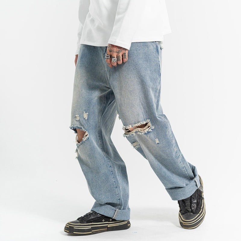 Ripped Casual All-Match Jeans For Men - www.SharpDuds.com