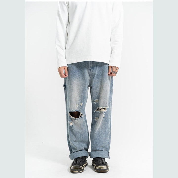 Ripped Casual All-Match Jeans For Men - www.SharpDuds.com