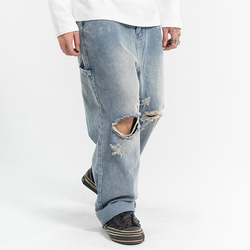 Ripped Casual All-Match Jeans For Men - www.SharpDuds.com