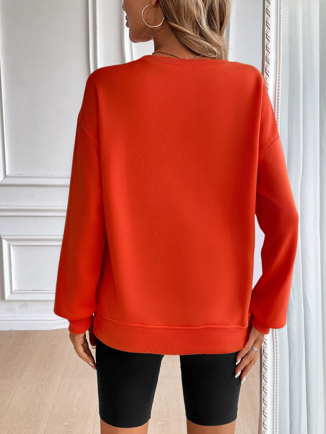 Round Neck Long Sleeve Sweatshirt - SharpDuds