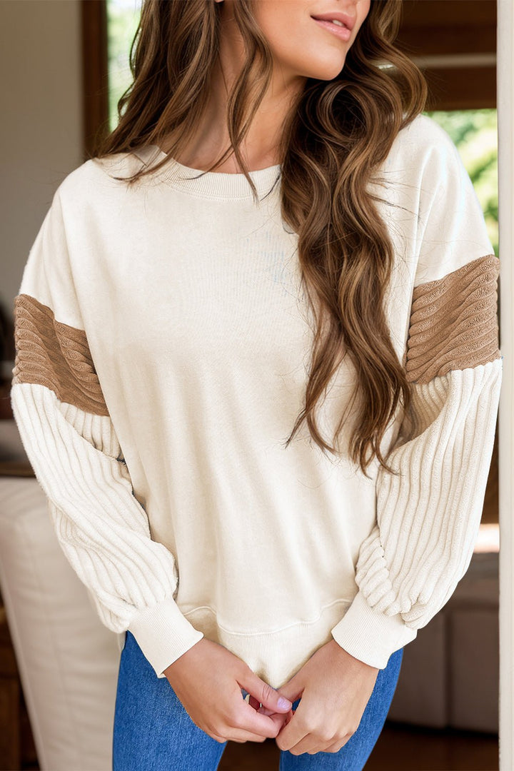 Round Neck Long Sleeve Sweatshirt - SharpDuds