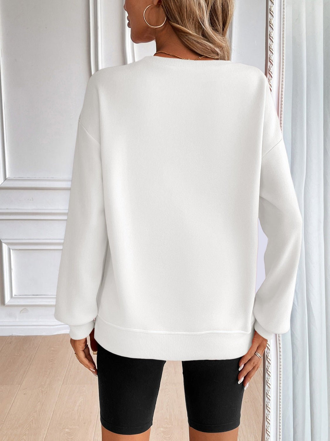 Round Neck Long Sleeve Sweatshirt - SharpDuds