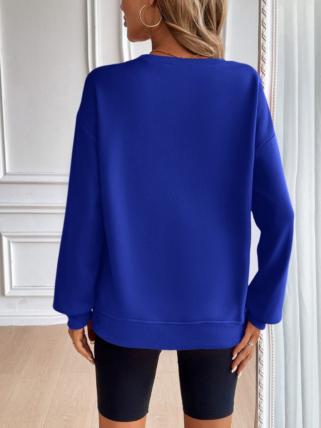 Round Neck Long Sleeve Sweatshirt - SharpDuds