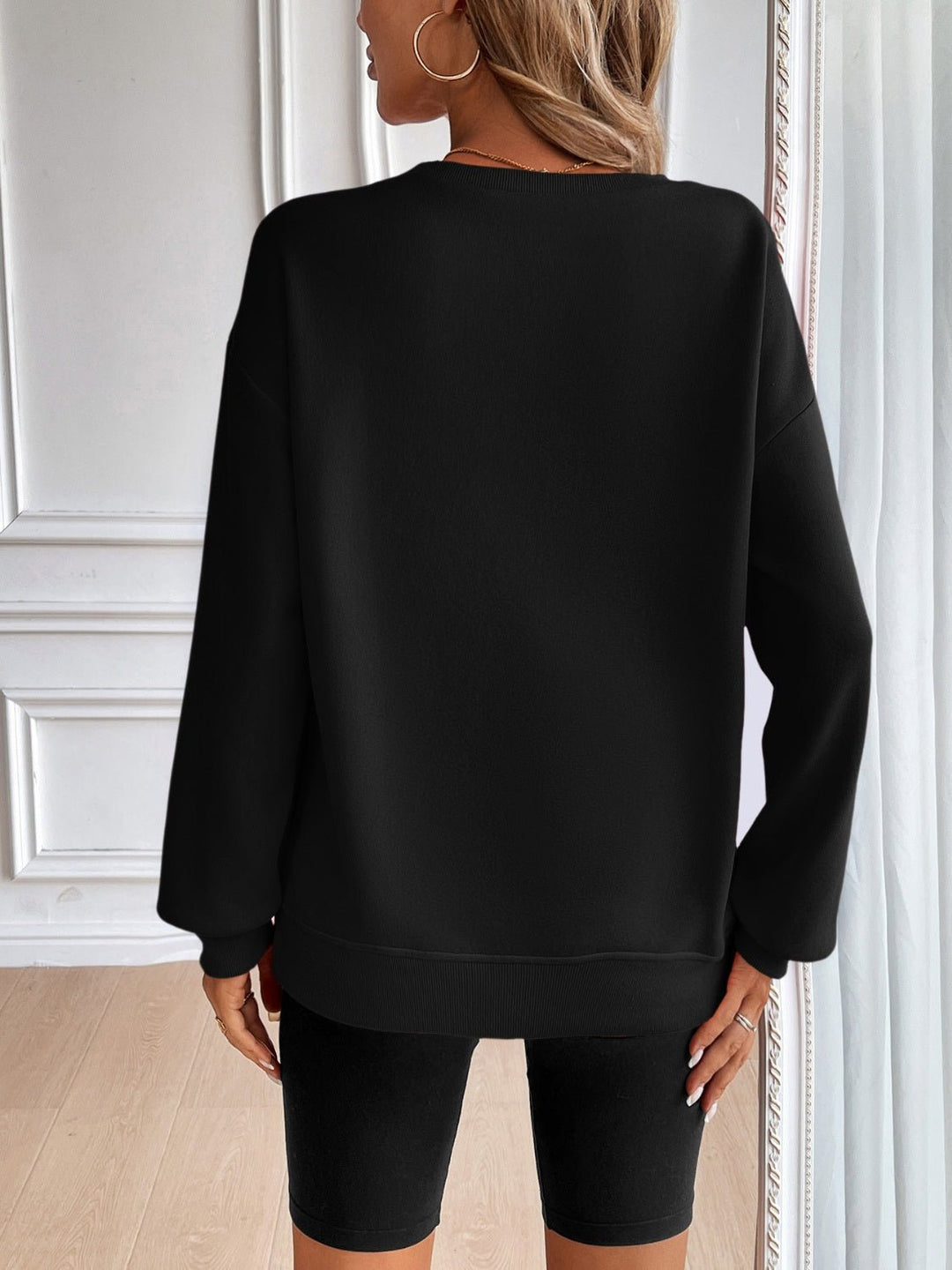 Round Neck Long Sleeve Sweatshirt - SharpDuds