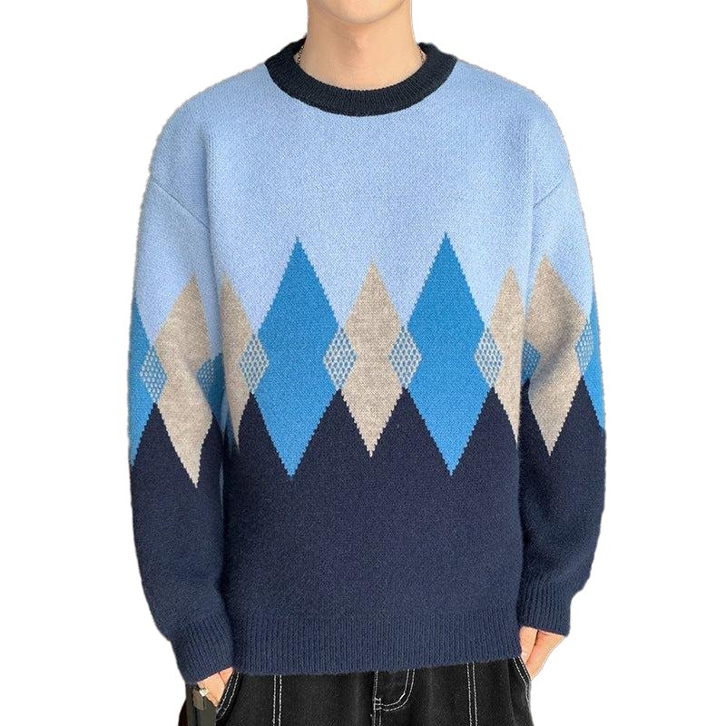 Round Neck Spring And Autumn Retro Sweater - www.SharpDuds.com