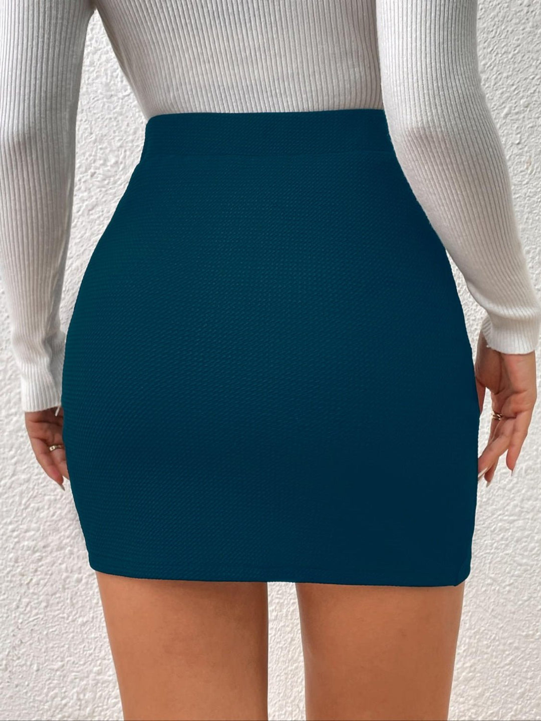 Ruched Elastic Waist Skirt - SharpDuds