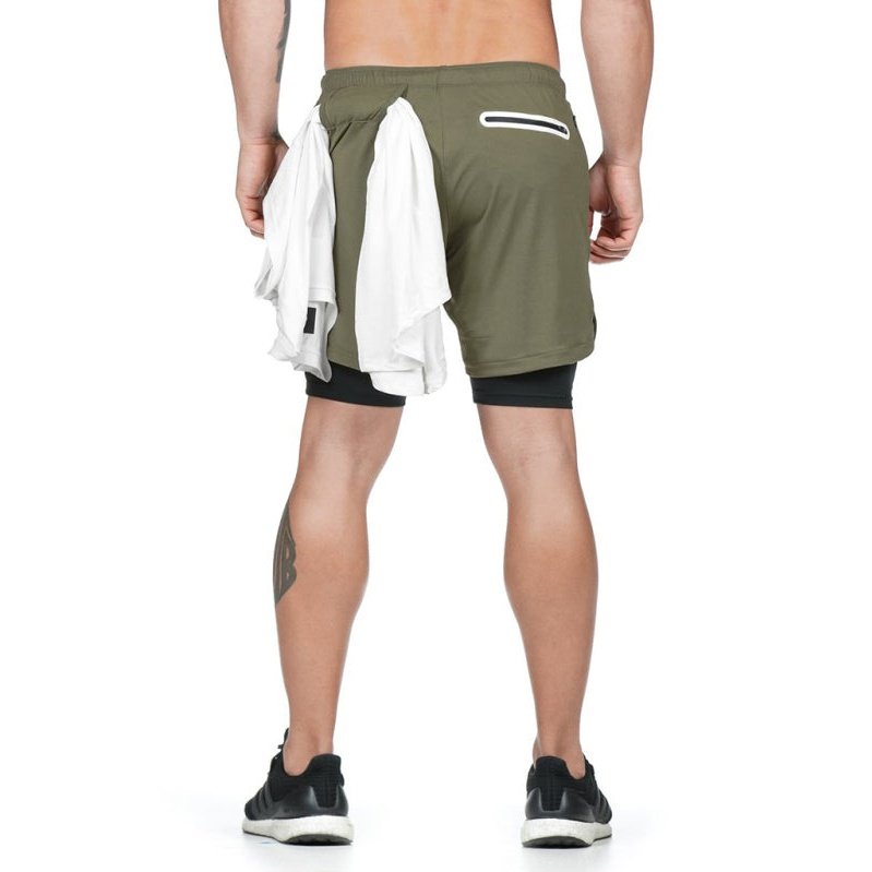 Running Speedwick 2-in1 Drawstring Shorts - www.SharpDuds.com