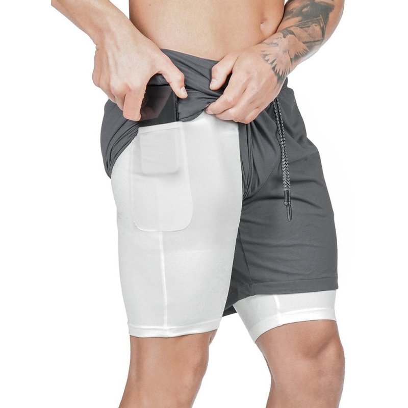 Running Speedwick 2-in1 Drawstring Shorts - www.SharpDuds.com