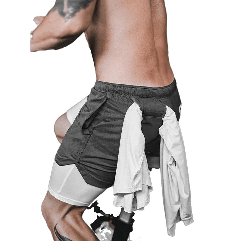 Running Speedwick 2-in1 Drawstring Shorts - www.SharpDuds.com