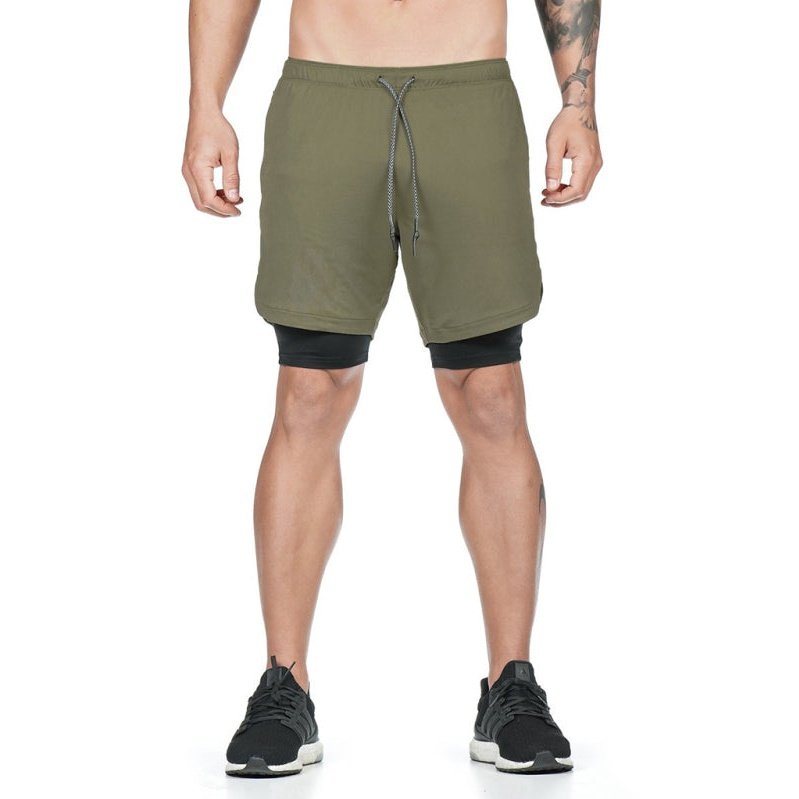 Running Speedwick 2-in1 Drawstring Shorts - www.SharpDuds.com