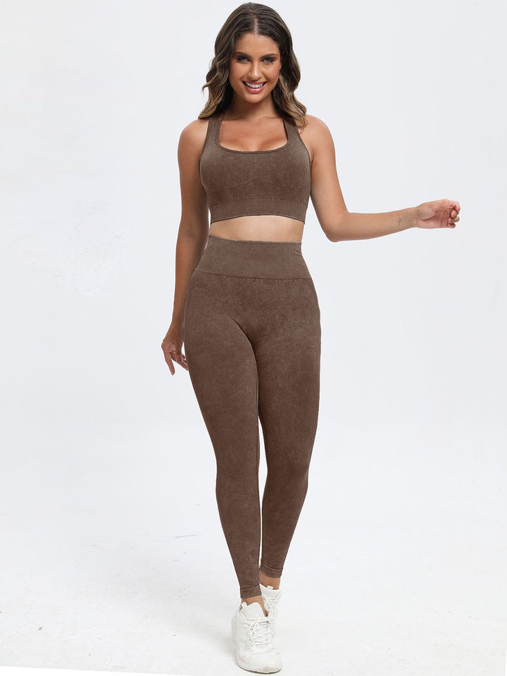 Scoop Neck Wide Strap Top and Pants Active Set - SharpDuds