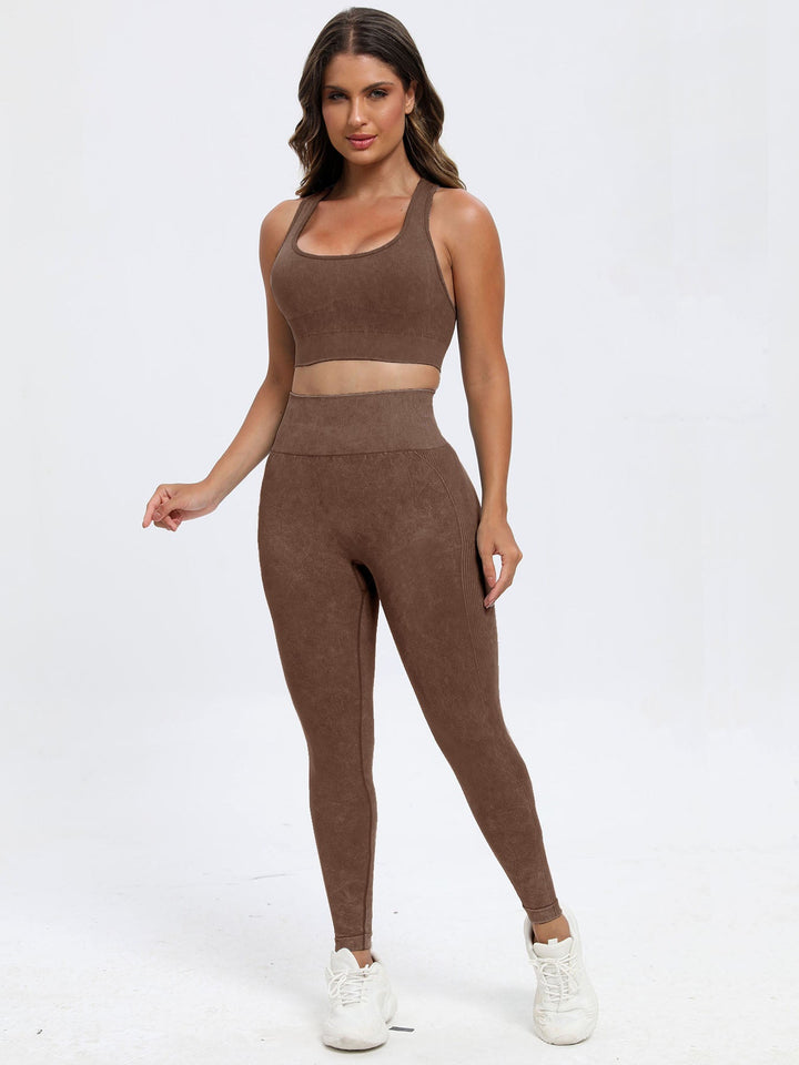 Scoop Neck Wide Strap Top and Pants Active Set - SharpDuds